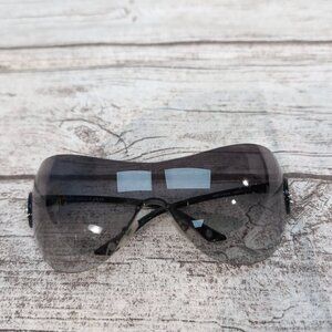 Versace MOD. 2113-B Black Shield Sunglasses 1009/11 – Women’s Oversized